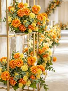 1pc Artificial Dandelion Bouquet, Suitable For Home Decor, Kitchen Decor, Autumn Decor, Outdoor Decor, Table Decor, Wedding Decor, Artificial Plants, Women's Gift, Back To School - Yellow - View 6
