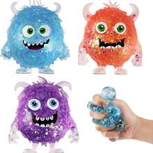 1pc Colorful Glitter Monster Squishy Toy, Funny Cartoon Stress Relief Toy, Squeezable Stretchable Rebound, Venting And Relaxing, Children's Fun Toy, Party Small Gift Decor - Multicolor - View 9