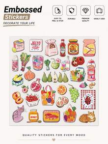 Vintage Mediterranean Style Art Embossed Stickers For Adults Teens Sticker Enthusiasts Holiday Gifts Party & Home Decor Class Reward Birthday Gift Decoration Water Cup Phone Case DIY Decal - Multicolor - View 8