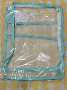 A4 Student Teacher Book Storage Bag, Large Capacity Stationery Organizer, Folder, School Office Supplies, Pencil Case, Document Organizer, Transparent File Bag, College Dorm/Classroom Essential, Desk Storage - Multicolor - View 5