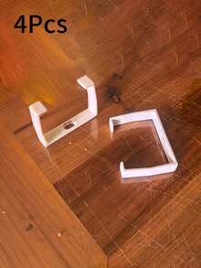 2/4/6pcs Power Adapter Mounting Brackets, With Hooks And Wall Mounting Holes, For Desktop Outlet Organization And Fixing - Multicolor - View 6