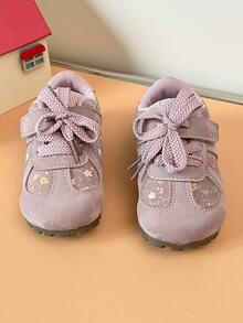 2026 Autumn New Girls Floral Flat Sports Shoes Hook & Loop Anti-Slip Durable Outdoor Casual Shoes For Toddlers - Pink - View 8