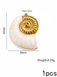 1/2Pcs Coastal Vintage Boho Shell Conch Charms For Jewelry Making, Stainless Steel Imitation Shell Pendants For DIY Necklace Earring Supplies - Acrylic Pendant - View 12