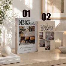 2 Sets Paper Aesthetic Decorative Books, Coffee Table Decorative Books - Faux Decorative Books For Decoration - Home Desktop Decor - Bedside Table Decor - Home Bookshelf Decor - one-size - View 2