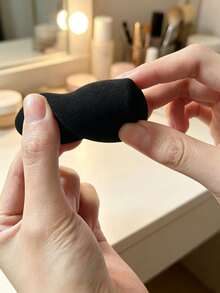 Makeup Sponge Set, Slanted Cone Cut, Latex-Free, Dual-Use, Affordable Christmas Gift And Stocking Stuffer, Black And Brown - Multicolor - View 4