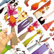 30pcs Funny Animal Bookmark Are Suitable As School Gifts And Reward Gifts,Cartoon Reading Pages, Book Tag Decorations, Creative Student Gifts, DIY Bookmarks, Back To School Season - 1set/30PCS - View 3
