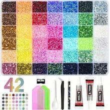 32,000pcs Resin Jelly Rhinestone Decoration Set, Includes Tweezers, 15/24/28/40/42 Colors, Includes Gemstone Picker, Multi-Color Gemstone Decoration Set, Includes 3 Bottles Of 10ml B7000 Jewelry Glue, Suitable For Art, Crafts, Shoes, Books, Fabrics, DIY Handmade Supplies - View 8