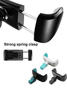 Car Air Vent Phone Holder, 360° Rotatable Universal Air Vent Clip Smartphone Mount, Lockable Portable Mini Phone Navigation Bracket, Suitable For 4.7-6 Inch Phones, Car Interior Accessory - A - View 7
