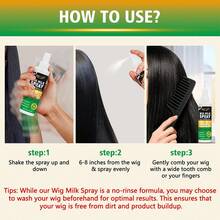 Goiple 2pcs 3.4 Fl Oz/100ml Wig Care Solution, Wig Care Product, Heat Protection Spray, Smooth Leave-In Conditioner, Easy To Comb, Brighten And Extend The Life Of Synthetic Wigs, Cosplay Wigs, And All Types Of Wigs - Wig Care Products - View 12