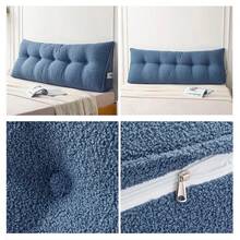 Triangular Bed Wedge Pillow – Extra-Large 59"X20"X8" Reading & Back Support Pillow For Sitting Up In Bed, Daybed, Sofa Or Floor | Memory Foam-Infused, Removable Washable Cover, Non-Slip Bottom | Perfect For Reading, Streaming, Gaming, Postpartum Reco - Grey - View 11