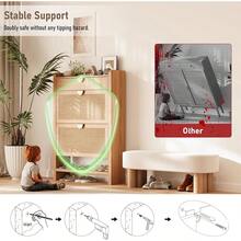 Slim Rattan Shoe Storage Cabinet, Freestanding Hidden Footwear Organizer Rack Holder With Two Flip Drawers And Top Fence For Entryway Hallway Closet, Boho Modern Style, Natural Oak - 47" Natural Oak - View 7
