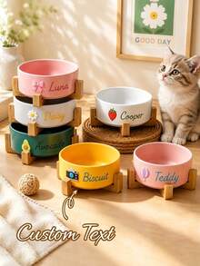 Personalized Ceramic Pet Bowl - Customized Cat And Dog Food Bowl, Custom Design Dog Bowl, Personalized Dog Food Bowl With Name, Dog Gift, Cat Gift, Gift For Dog Lovers - Multicolor - View 2