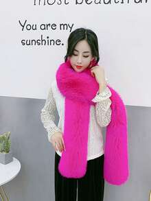 3 Piecesimitation Fox Fur Warm Scarf Sleeve Set, Suitable For Winter, Autumn, Wedding Event, Holiday Beach Date, Valentine's Day Gift,Halloween - Multicolor - View 8