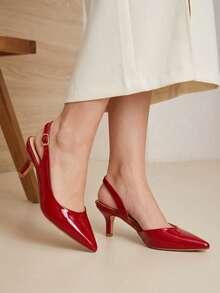 Women Pumps - Red - View 2