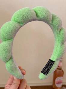 Bestselling Cloud Twist Headband, Made Of Soft Towel Fleece Fabric, Built-In Thickened Sponge For High Crown Effect, Flattering Face Shape And Slimming Look. 3D Cloud Twist Design, Non-Slip And Secure Fit, Comfortable For Long Wear Without Tightness. Perfect For Washing Face, Removing Makeup, Applying Face Masks To Keep Loose Hair Away, Also Suitable For Daily Outfit Decoration, Practical Hair Accessory For Home And Outings. - Multicolor - View 9