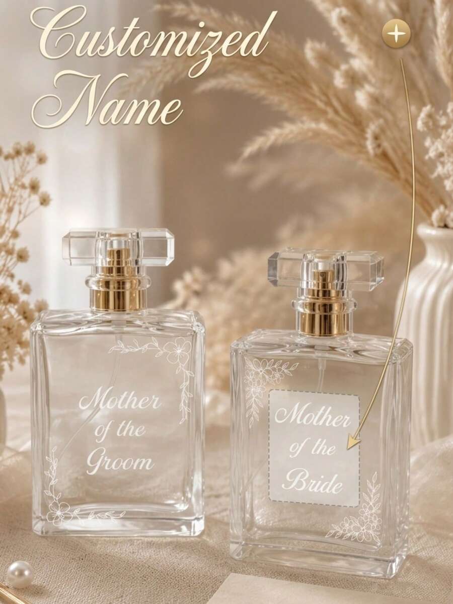 Personalized Engraved Perfume Bottle, Custom Refillable Empty Perfume Bottle, Mother Of The Bride Gifts, Wedding Keepsake Gift - 50ml - View 1
