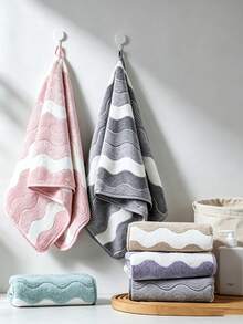 Soft High Absorbent Quick Dry Bath Towel And Beach Towel Set, Suitable For Bathrobe, Women's Drying Robe, Waterproof Coat, Bathroom Accessories, Home And Room Decor, Autumn Home Decor, Halloween Home Decor, Christmas Stocking Gift - Pink - View 6