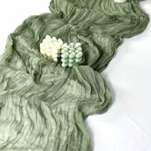 1pc Bohemian Style Cheese Cloth Tablecloth For Wedding, Baby/Bridal Shower, Festival Party Decoration, Country Gauze Table Cover Cloth Fabric - Ash Powder - View 5