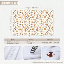 1件極簡秋季楓葉與莓果圖案桌布，防污餐桌裝飾，適用於廚房、餐桌、咖啡桌、電視櫃、玄關、派對與節日裝飾、家居裝飾、秋季聚會 - 彩色 - 查看 10