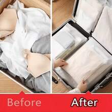 10pcs/20pcs Travel Storage Bag Set, Matte Self-Sealing Bags, Reusable And Waterproof Travel & Storage Bags, Suitable For Clothing, Travel Essentials, Etc., Durable Plastic Organizer Bags, 5 Sizes Available - View 8