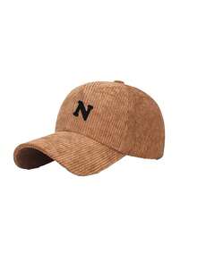 1Pc Minimalist A-Z Letter Corduroy Baseball Cap, Adjustable Outdoor Sun Protection Casual Hat,Suitable For Spring, Autumn, And Winter Daily Wear - Khaki - View 11