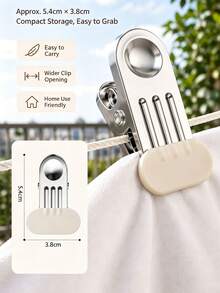 1/5/10pcs Plastic Beach Towel Clips, Strong Spring Wind Resistant Clothespins, Multi-Purpose Clothes Clips For Towels, Blankets, Quilts, Socks, Fix Towels On Beach Chairs, Great Home & Travel Use, Holiday & Travel Essentials Trouser Hangers - Multicolor - View 6