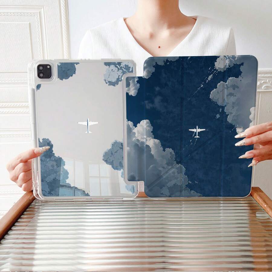1件平板電腦保護殼,相容 iPad 11/A16/10th/Air4/5/6/Pro 12.9/2024/2025/2020/2021/2022/2023/10.2/10.9/Mini7,相容 Galaxy Tab A8/A9 Plus/S6 Lite/S7/S9FE PLUS/S10 Plus,相容 5/5pro/6/6pro/7/7pro/6s Pro,適用於工作、旅行和居家使用,可折疊平板電腦保護殼 - 彩色 - 查看 1
