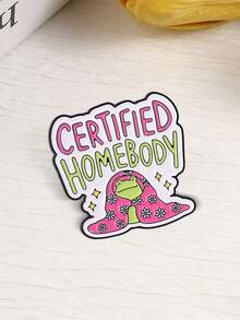 Certified Homebody Frog Enamel Pin Cozy Blanket Daisy Cartoon Lapel Badge For Backpack Jacket Decor - Multicolor - View 8