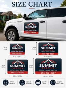 Custom Car Magnetic Signs, Personalized Logos For Your Car, Van, Truck, Used For Promoting Your Commercial Vehicle, Professional Printing, Customizable Text And Logo - Multicolor - View 3