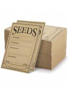 1/10/30pcs Brown Retro Style Seed Envelopes,Self-Adhesive Sealing Sead Envelopes ,3.15 X 4.72 Inch Seed Storage Envelopes,Seed Packet Organizer,Seed Saver Binder, Flower Seeds,Small Envelopes For Collecting Vegetable And Garden Seeds - Multi-color - View 1