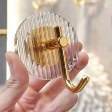 3pcs No-Drill Wall Hooks, Heavy Duty Acrylic Towel And Key Rack, Sturdy And Stylish, Suitable For Towels, Coats And Keys, Perfect For Bathroom, Kitchen, Bedroom And College Dorm - Multicolor - View 6