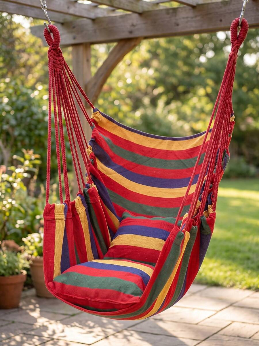 Portable Outdoor Hammock, Hanging Chair, With Hanging Chair, Sturdy Fabric Hanging Chair, Comfortable And Durable Hanging Chair, Perfect For Outdoor, Patio