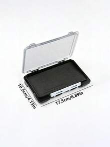 1pc Transparent Earring Display Box, Minimalist Nail Art Accessory Storage Box, Dust-Proof Multi-Purpose Nail Art Storage Box, Jewelry Storage Box, Suitable For Travel, Vacation, Daily Vanity And Dorm, Ideal Holiday Birthday Gift For Women And Girls - Black - View 11