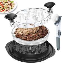 Large Chicken Shredder Tool Twist & Visible Lid Meat Shredder. Heavy Duty Fast Meal Prep Gadget For Chicken Breast & Pulled Pork. Anti-Slip Kitchen Accessory For Tacos, Enchiladas & BBQ. Perfect Cooking Gift For Foodies & Busy Moms. - Multicolor - View 2