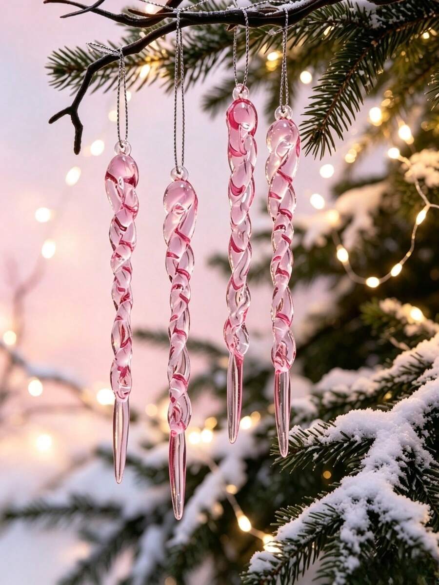 12pcs Transparent Acrylic Icicle Hanging Decorations, Shiny Blue Artificial Crystal Icicle Pendant Lights, Window Decor Home Decor, Indoor Window Decoration, Wedding Party, Glass House Decoration, Room Decoration, Bedroom Decoration, Wall Art, Living Room Wall Art, Garden Decoration, Outdoor Bedroom Decoration, Christmas Tree Decoration, Winter Holiday Party, Christmas Home Decor Pendant Lights, Elegant Winter Wonderland Christmas Decoration