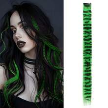 1 buah Ekstensi Rambut Motif Leopard Warna Campuran, Gaya Jalanan Y2K, Ekstensi Rambut Tanpa Sambungan Satu Bagian, Sutra Warna-warni Motif Leopard, Ekstensi Rambut Jambang Warna-warni dan Rambut Bulu, Ekstensi Rambut Gantung Telinga Warna-warni, Ekstensi Rambut Satu Bagian Motif Leopard dengan Sorotan Warna-warni, Ekstensi Rambut Alami Tak Terlihat dan Realistis - Motif macan tutul - View 12