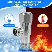 Wall‑Mounted Angle Stop Valve 304 Stainless Steel Water Control Shut Off Valve Universal Hot & Cold Water Switch For Bathroom Kitchen Toilet,AngleValve ,WaterShutOffValve ,BathroomHardware ,StainlessSteelValve ,ToiletWaterValve - one-size - View 8