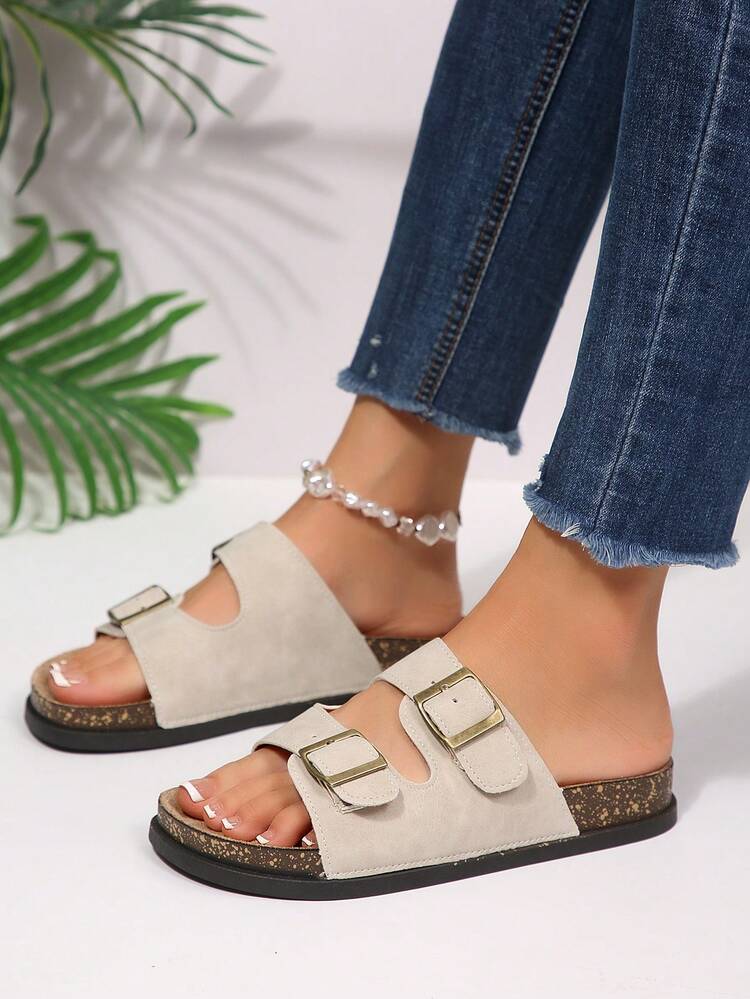 Boken Women's 2025 Spring New Thick Sole Slippers, Casual Loafers - Beige - View 2