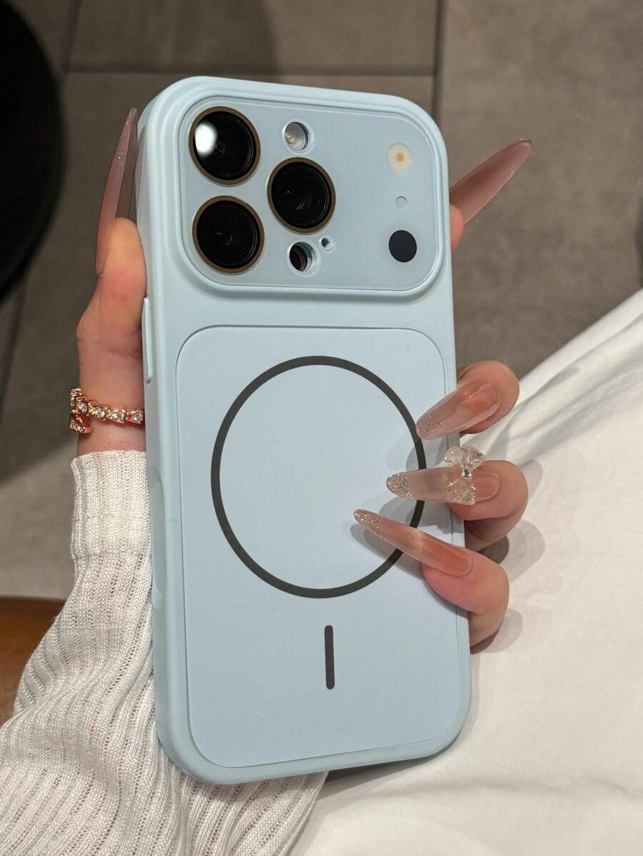 1件電鍍邊框極簡透明強力磁吸手機殼，適用於 iPhone 18 Pro Max 17 Air 16 15 14 13 12 Pro Plus Max，支持無線充電，軟矽膠背蓋