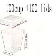 100/50/30/25/10/5pcs European Minimalist Square Mousse Cups, Square Transparent Cup Body With Clean Lines, High-Transparency Material Clearly Displays Rich Dessert Layers. Suitable For Pudding, Fruit Desserts, Yogurt Snacks, Perfect For Dessert Shops, Home Afternoon Tea, Themed Cold Buffet Parties, Creating Exquisite And Eye-Catching Food Presentation Effects. - Clear - View 13