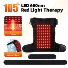 Hailicare USB Powered Heating Shoulder Wrap, 3‑Level Temperature Control Red Light Shoulder Pad With 660nm Red Light Beads, Thermal Shoulder Support For Home & Office Daily Use, No Built‑In Battery, Warm Gift For Family And Friends - Black - View 3
