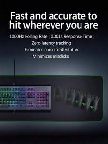 RAZER DeathAdderEssential, sebuah mouse gaming berkabel yang menampilkan desain ergonomis dan ringan, sakelar mikro mekanis, efek pencahayaan RGB, pelacakan optik presisi tinggi, dan kabel paracord ultra-lembut. - View 9