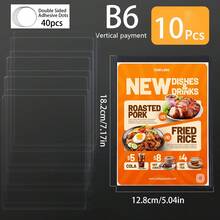 2/5/10pcs Self-Adhesive Sign Holders, Transparent Acrylic Wall-Mounted Photo Frames, A4 A5 A6 Multiple Sizes, Ultra-Thin Reusable Document Menu Protectors, Suitable For Office And Room Decoration - Multiple Specifications - View 14