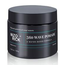 NIZORICK NIZO RICK 360 Wave Pomade Water‑Based 150g, Medium Hold High Shine Hair Styling Wax For Men, Long‑Lasting Defined Wave Hairstyle, Easy Wash Non‑Greasy Hair Pomade For Men Curly Wavy Hair, Daily Hair Styling For Natural Wave Pattern - Wax - View 8