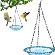 1pc Hanging Bird Bath And Feeder, Outdoor Bird Food Tray, Bird Feed Rack, Garden Decorative Bird Feed Rack - A - View 5