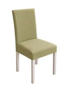 1pc Solid Color Chair Cover, Modern Minimalist Milk Silk Elastic Dining Chair Slipcover, Suitable For Living Room, Bedroom, Dining Room, Study, Removable And Washable, All Season - Olive Green - View 10