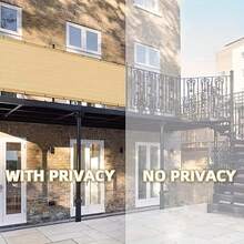 1pc Balcony Privacy Screen - Patio Privacy Screen 3.28x9.84 FT Black Mesh Plastic Mesh Fence Cover For Apartments, Balcony Cover, Patio Decor, Deck, Porch, Backyard, Pool, Wall, Outdoor Shade Panels - Balcony Privacy Screen - View 3