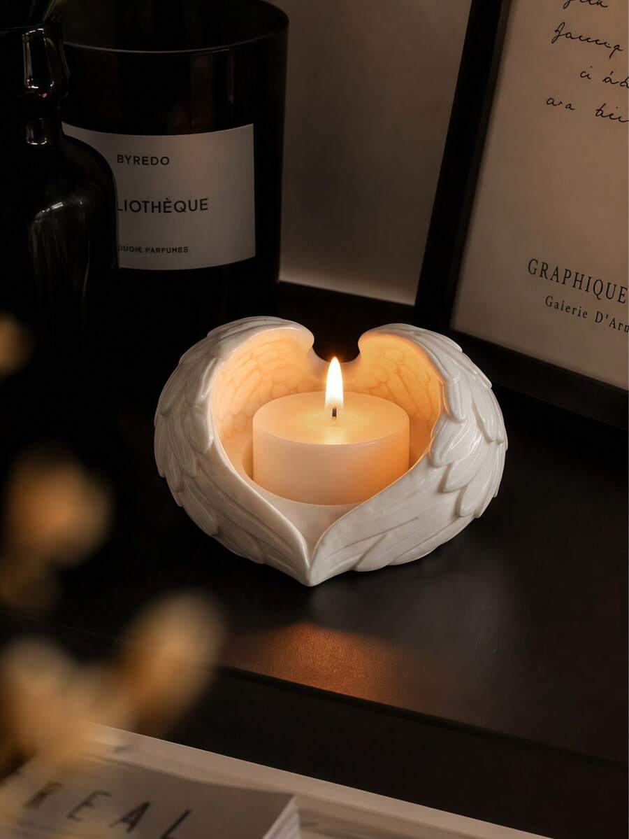 1 buah Tempat Lilin Berbentuk Sayap Malaikat, Cocok untuk Lilin Kecil atau Lilin Imitasi, Bagus untuk Dekorasi Rumah dan Pajangan Meja. Dekorasi Tempat Lilin Unik Ini Merupakan Hadiah yang Sangat Baik untuk Pecinta Dekorasi. - Satu-Ukuran - View 1