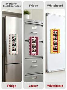 Waterproof Refrigerator Photo Clips, Colorful Retro Style, Vertical Photo Frame, Suitable For Refrigerator, Kitchen And Home Decor - Multicolor - View 9