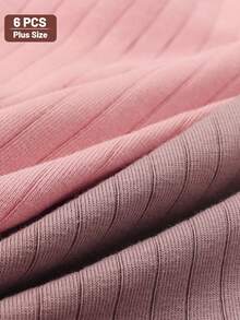 MIOTAN 6pcs/Pack Celana Dalam Wanita Ukuran Besar Pinggang Tinggi Katun Lembut - MultiWarna - View 4
